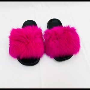 Pink Fur Slides